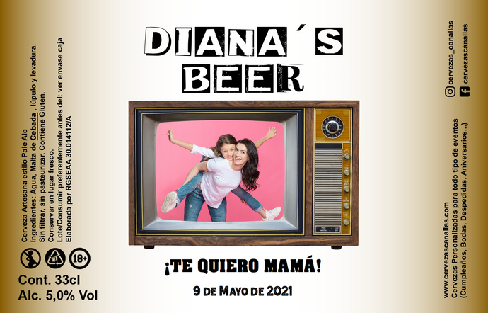 Cerveza Personalizada día Madre - Tele