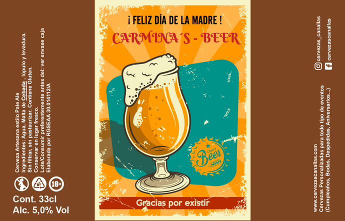 Cerveza Personalizada día Madre - OldStyle