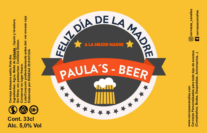 Cerveza Personalizada día Madre - Enjoy