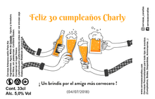 Cargar imagen en el visor de la galería, Cerveza Personalizada Cumpleaños - Brindis