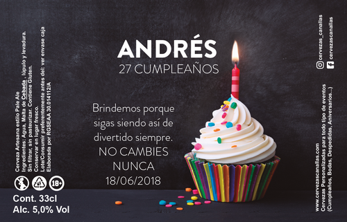 Cerveza Personalizada Cumpleaños - Vela