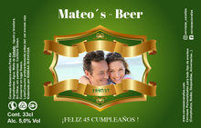 Cargar imagen en el visor de la galería, Cerveza Personalizada Cumpleaños - Green Square