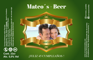 Cerveza Personalizada Cumpleaños - Green Square