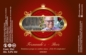 Cerveza Personalizada Cumpleaños - Monarchy