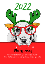Cargar imagen en el visor de la galería, Vino Personalizado Navidad - Perrito Gafas