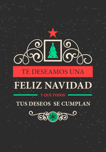 Vino Personalizado Navidad - Elegante
