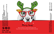 Cargar imagen en el visor de la galería, Cerveza Personalizada Navidad - Perrito gafas