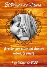 Cargar imagen en el visor de la galería, Vino Personalizado Día de la Madre - Madera