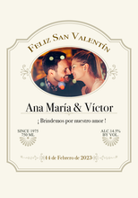 Cargar imagen en el visor de la galería, Vino Personalizado San Valentín - Vendimia