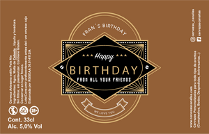 Cerveza Personalizada Cumpleaños - Vega