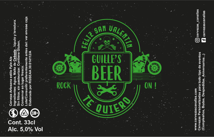 Cerveza Personalizada San Valentín - MotorBike