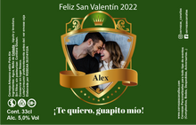 Cargar imagen en el visor de la galería, Cerveza Personalizada San Valentín - Green
